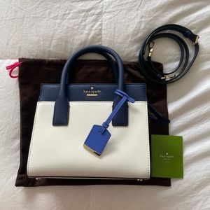 Small navy and white Cameron Street Kate Spade Satchel